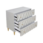 Meuble console moderne gris à 3 tiroirs – 1 personne