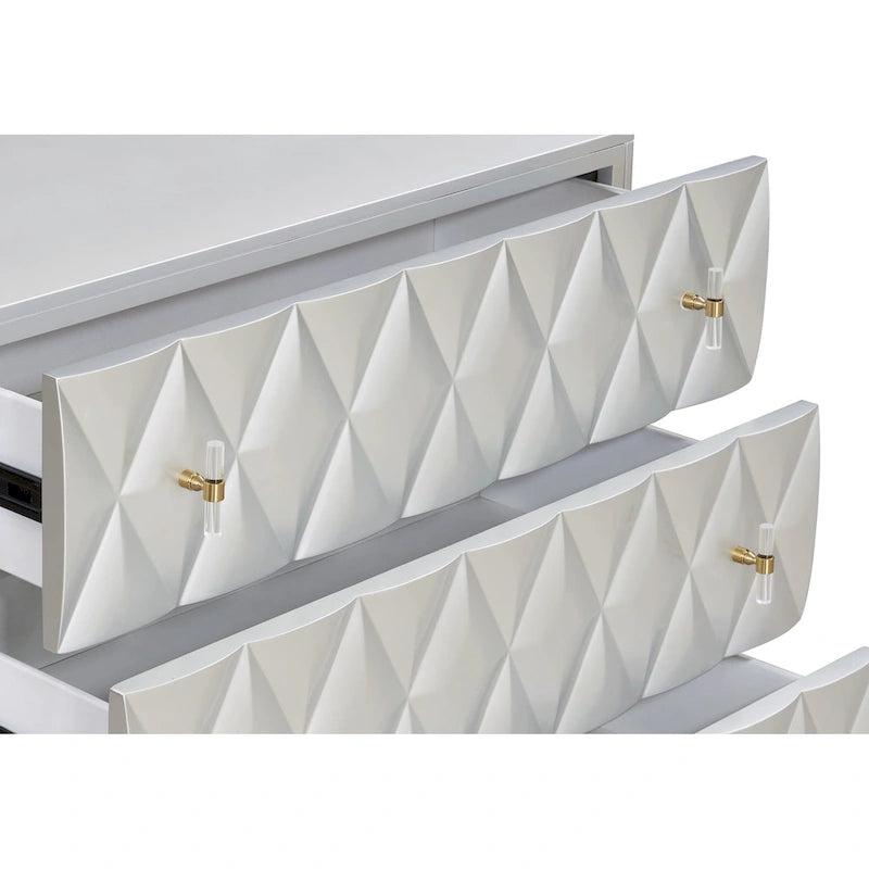Meuble console moderne gris à 3 tiroirs – 1 personne