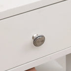 Meuble à chaussures blanc à 4 niveaux avec 2 tiroirs, étagère de rangement pour entrée