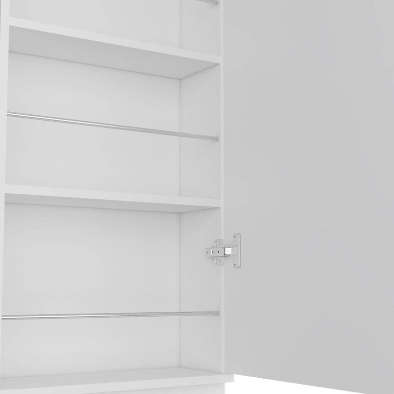 Meuble à chaussures noir/blanc à porte unique avec miroir, 5 étagères, peut contenir jusqu'à 10 paires