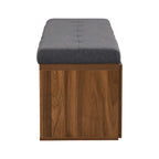 Banc à chaussures Meuble de rangement pour chaussures d'entrée Ottomane de rangement avec coussin rembourré et portes doubles pour l'entrée