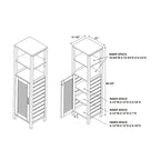 Meuble de rangement en bambou à porte unique marron – Pour 1 personne