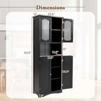 Meuble de rangement haut blanc/noir avec portes en verre trempé dépoli, 1 unité