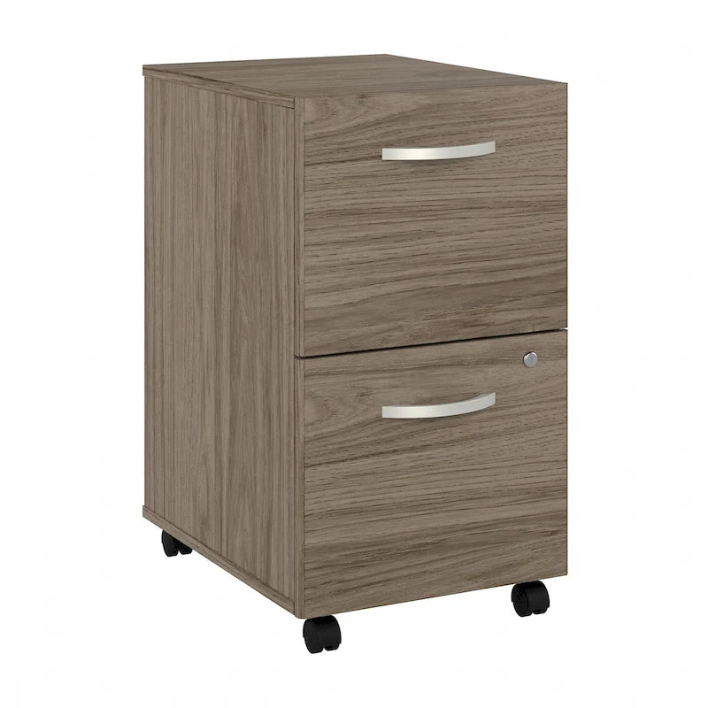 Classeur mobile à 2 tiroirs avec roulettes – Noyer Hickory / Noyer noir / Gris platine / Gris tempête / Blanc