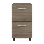 Classeur mobile à 2 tiroirs avec roulettes – Noyer Hickory / Noyer noir / Gris platine / Gris tempête / Blanc