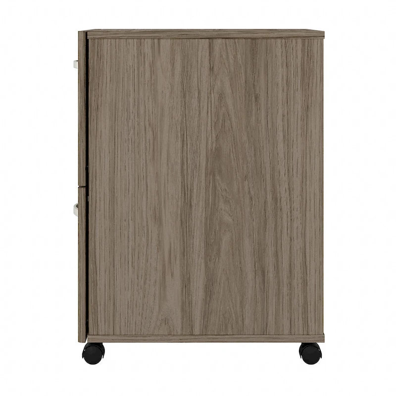 Classeur mobile à 2 tiroirs avec roulettes – Noyer Hickory / Noyer noir / Gris platine / Gris tempête / Blanc