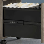Classeur mobile à 2 tiroirs avec roulettes – Noyer Hickory / Noyer noir / Gris platine / Gris tempête / Blanc