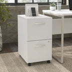 Classeur mobile à 2 tiroirs avec roulettes – Noyer Hickory / Noyer noir / Gris platine / Gris tempête / Blanc