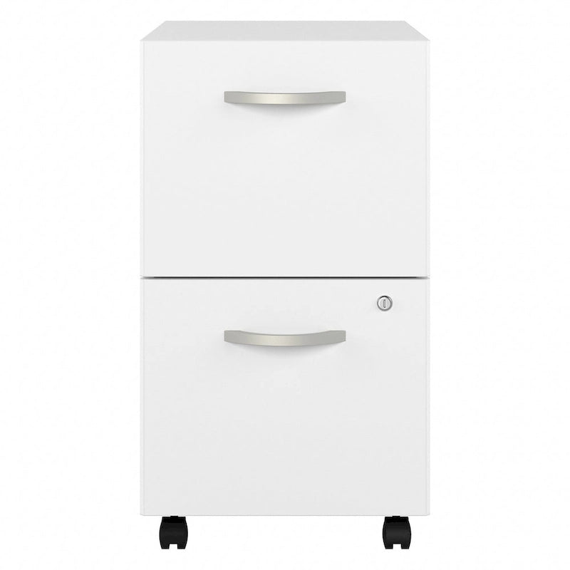 Classeur mobile à 2 tiroirs avec roulettes – Noyer Hickory / Noyer noir / Gris platine / Gris tempête / Blanc