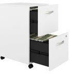 Classeur mobile à 2 tiroirs avec roulettes – Noyer Hickory / Noyer noir / Gris platine / Gris tempête / Blanc