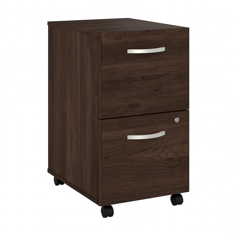 Classeur mobile à 2 tiroirs avec roulettes – Noyer Hickory / Noyer noir / Gris platine / Gris tempête / Blanc