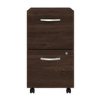 Classeur mobile à 2 tiroirs avec roulettes – Noyer Hickory / Noyer noir / Gris platine / Gris tempête / Blanc