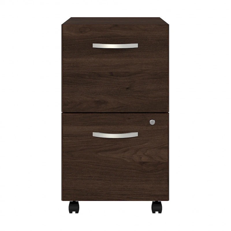Classeur mobile à 2 tiroirs avec roulettes – Noyer Hickory / Noyer noir / Gris platine / Gris tempête / Blanc
