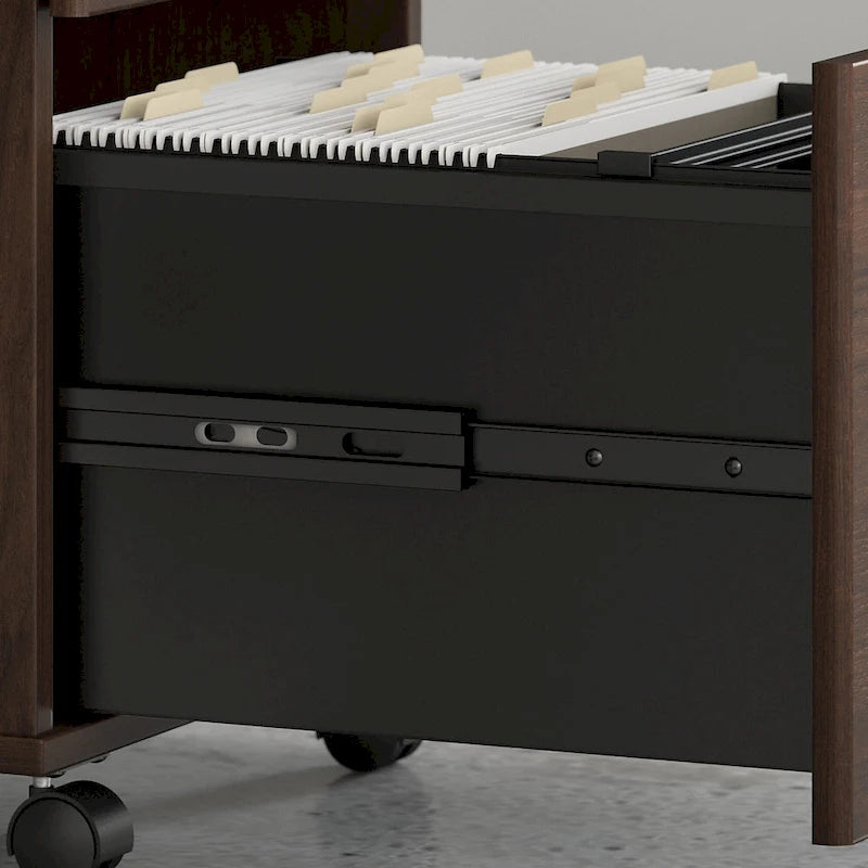 Classeur mobile à 2 tiroirs avec roulettes – Noyer Hickory / Noyer noir / Gris platine / Gris tempête / Blanc