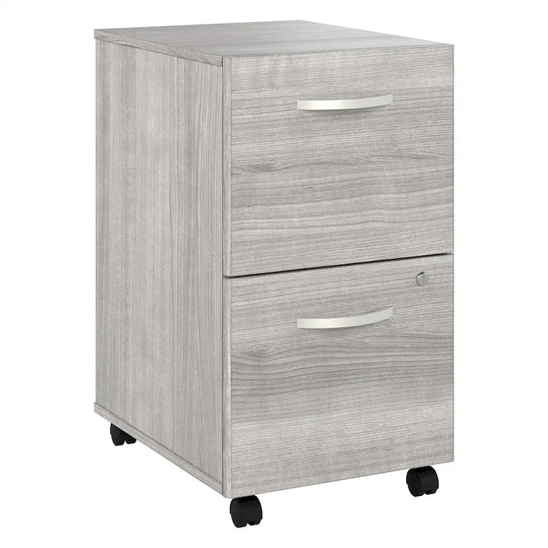 Classeur mobile à 2 tiroirs avec roulettes – Noyer Hickory / Noyer noir / Gris platine / Gris tempête / Blanc