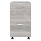 Classeur mobile à 2 tiroirs avec roulettes – Noyer Hickory / Noyer noir / Gris platine / Gris tempête / Blanc