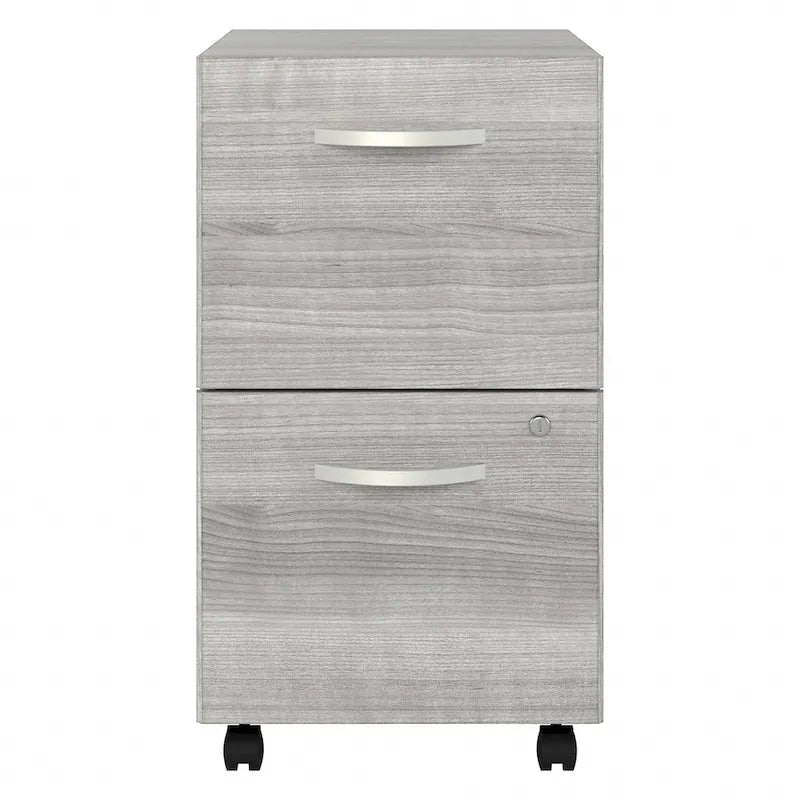 Classeur mobile à 2 tiroirs avec roulettes – Noyer Hickory / Noyer noir / Gris platine / Gris tempête / Blanc