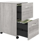 Classeur mobile à 2 tiroirs avec roulettes – Noyer Hickory / Noyer noir / Gris platine / Gris tempête / Blanc
