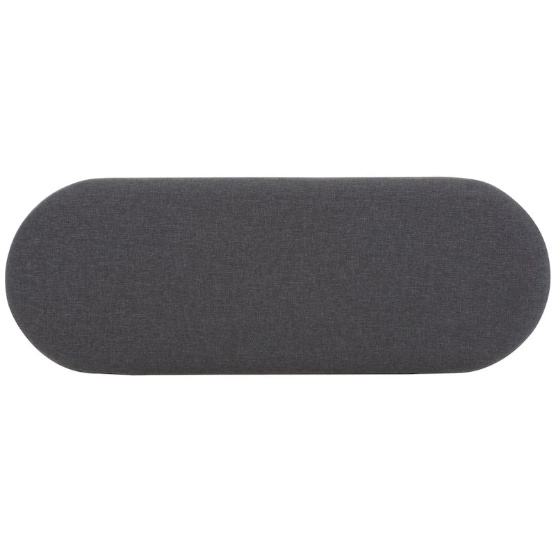 Banc 1 place à étagère ouverte noir/naturel avec coussin