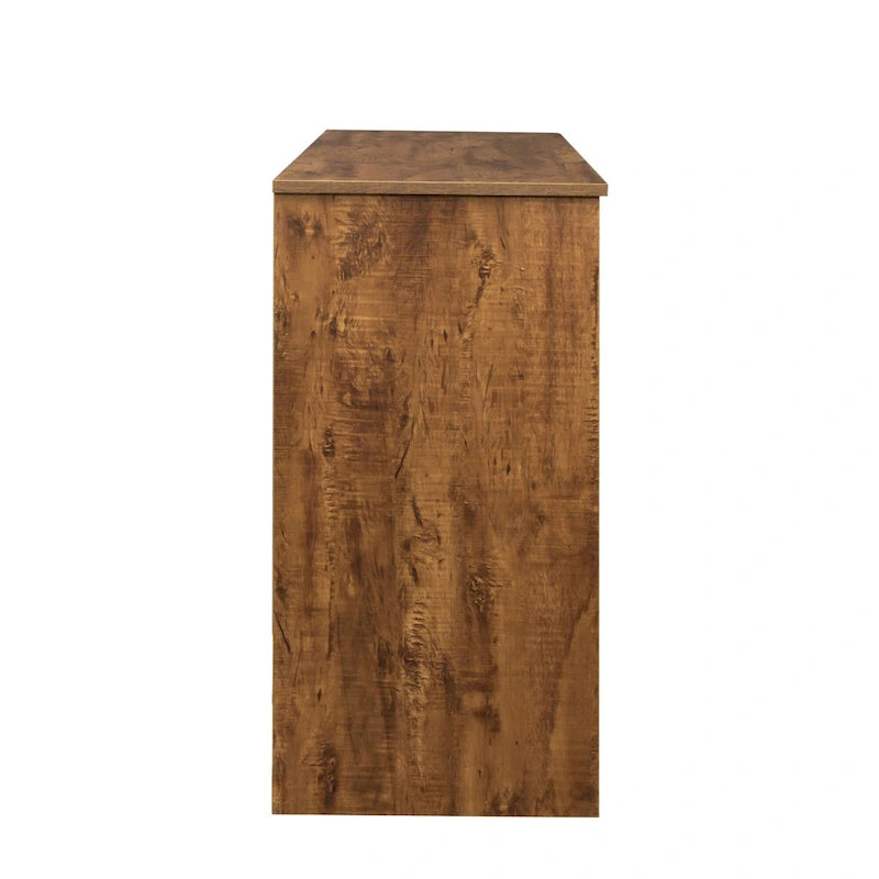 Buffet vaisselier en bois de chêne/expresso/noyer avec 3 portes et 2 tiroirs
