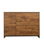 Buffet vaisselier en bois de chêne/expresso/noyer avec 3 portes et 2 tiroirs