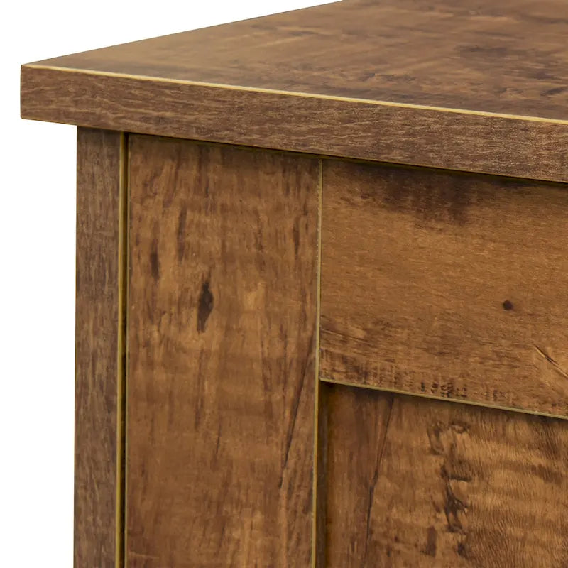 Buffet vaisselier en bois de chêne/expresso/noyer avec 3 portes et 2 tiroirs