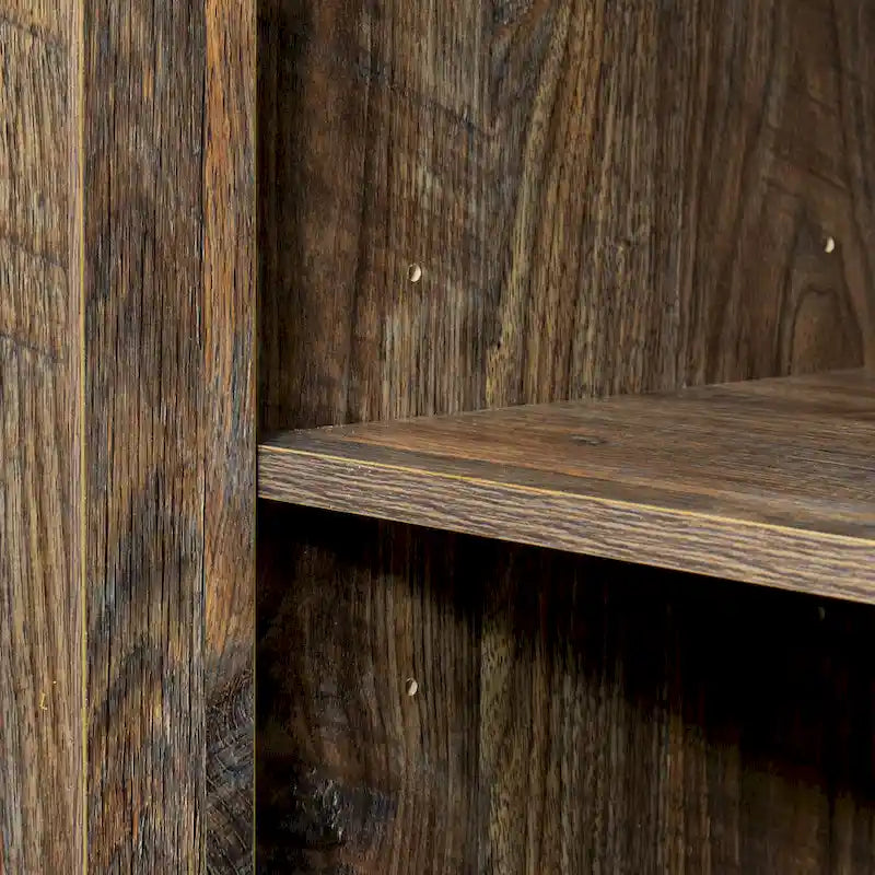 Buffet vaisselier en bois de chêne/expresso/noyer avec 3 portes et 2 tiroirs