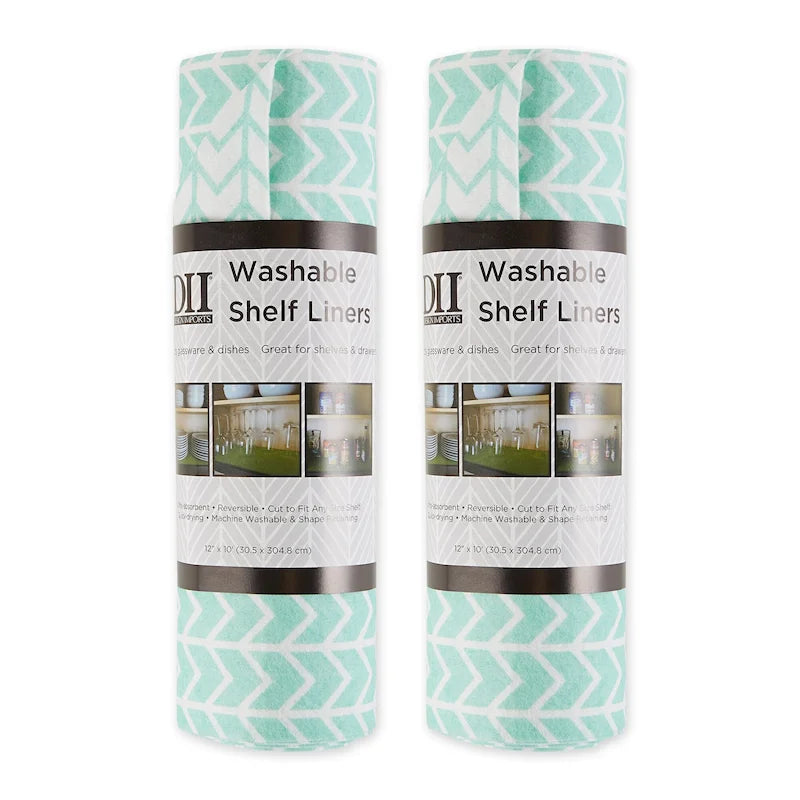 Doublure d'étagère non adhésive, lot de 2 – Plusieurs couleurs et motifs