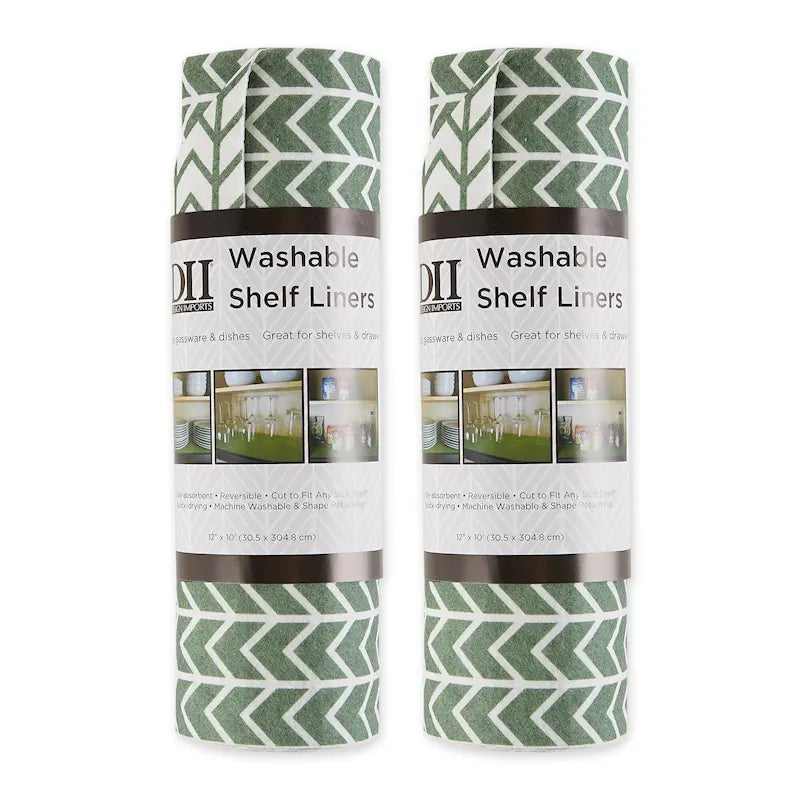 Doublure d'étagère non adhésive, lot de 2 – Plusieurs couleurs et motifs