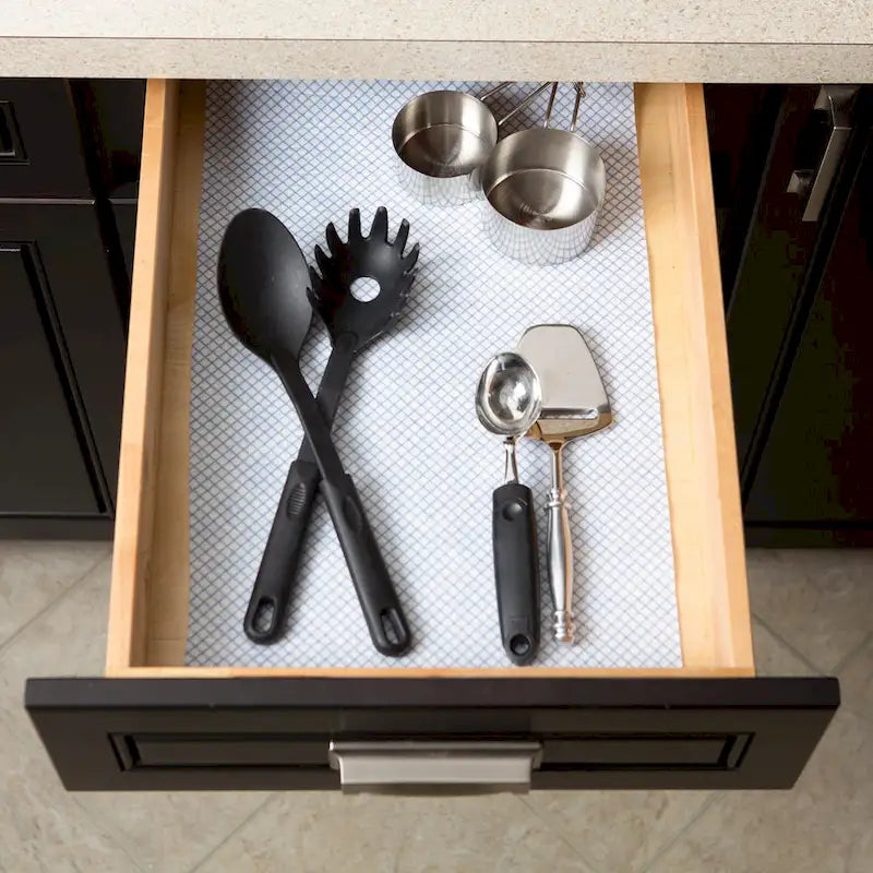 Doublure d'étagère non adhésive, lot de 2 – Plusieurs couleurs et motifs