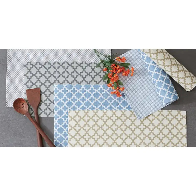 Doublure d'étagère non adhésive, lot de 2 – Plusieurs couleurs et motifs