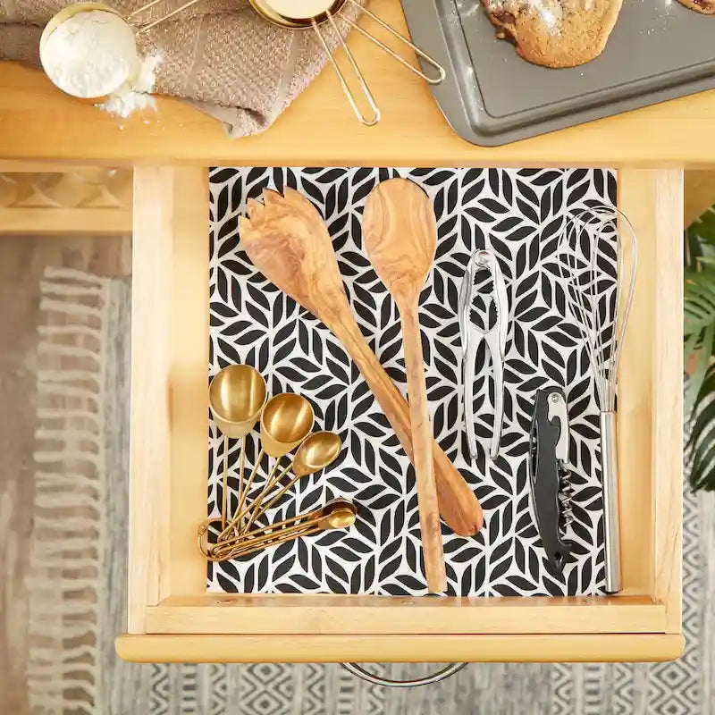 Doublure d'étagère non adhésive, lot de 2 – Plusieurs couleurs et motifs