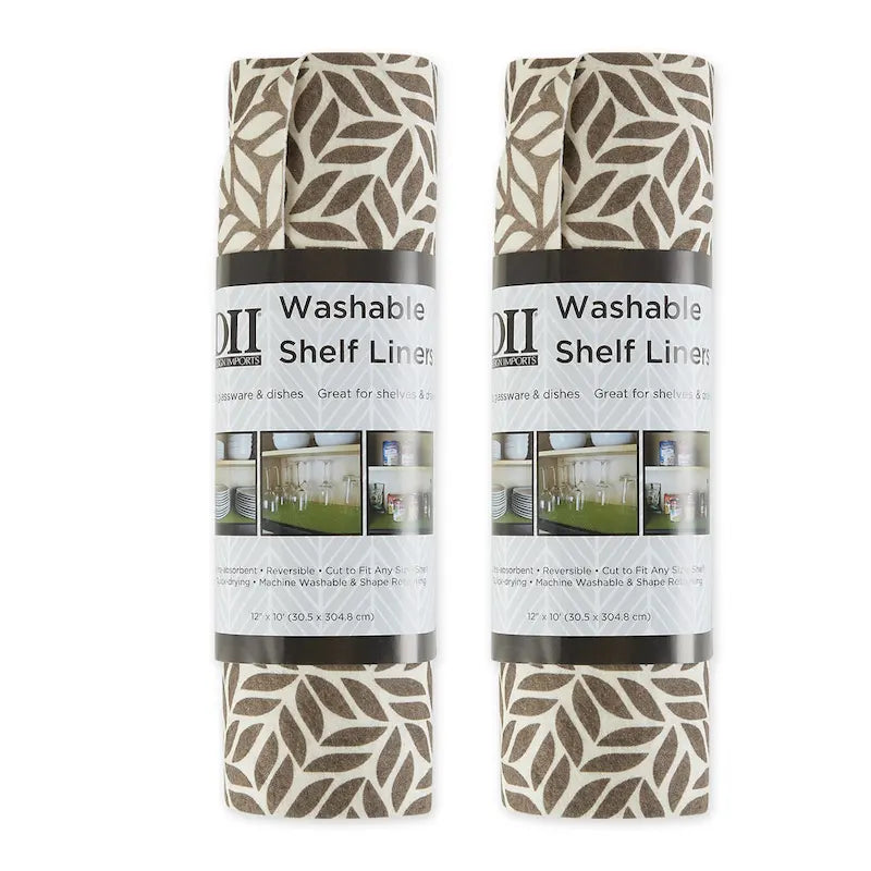 Doublure d'étagère non adhésive, lot de 2 – Plusieurs couleurs et motifs