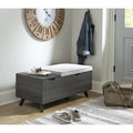 Banc de rangement beige – 39 larg. x 19 prof. x 17 haut., 1 place
