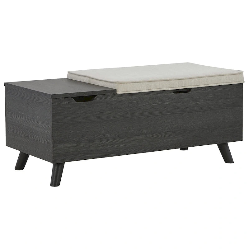 Banc de rangement beige – 39 larg. x 19 prof. x 17 haut., 1 place