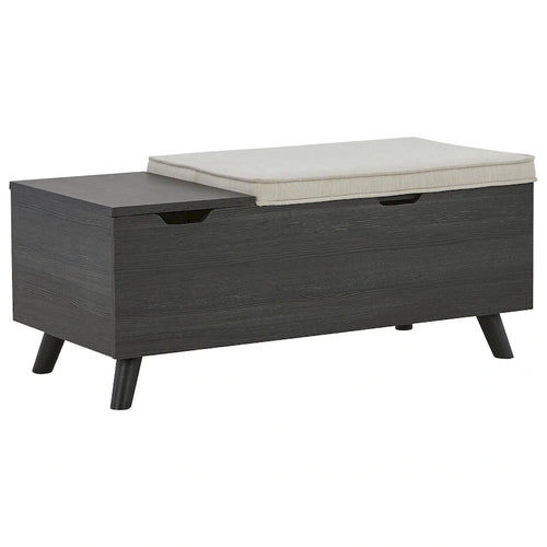 Banc de rangement beige – 39 larg. x 19 prof. x 17 haut., 1 place