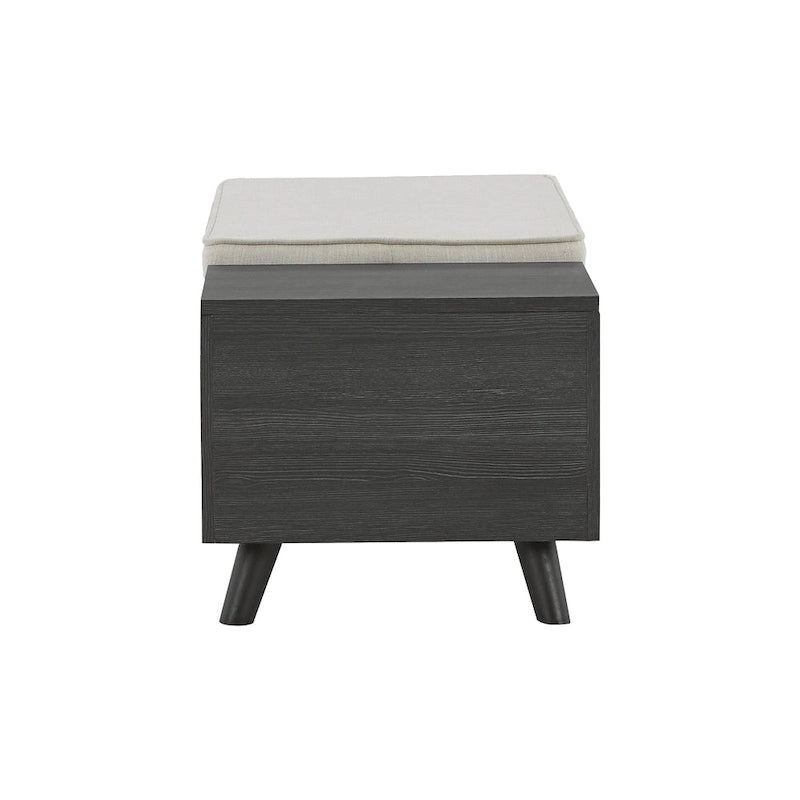 Banc de rangement beige – 39 larg. x 19 prof. x 17 haut., 1 place