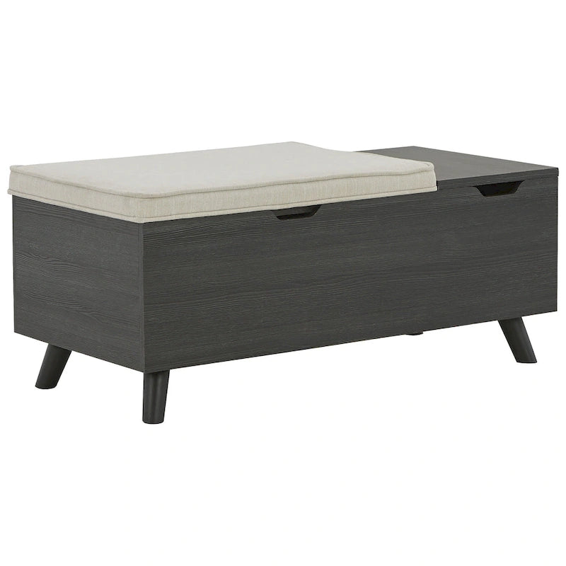 Banc de rangement beige – 39 larg. x 19 prof. x 17 haut., 1 place