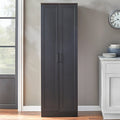 Armoire de cuisine 2 portes noire / noyer / blanche pour une personne
