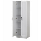 Armoire de cuisine 2 portes noire / noyer / blanche pour une personne