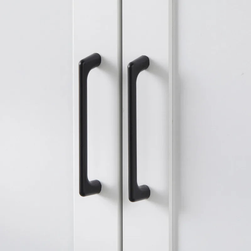 Armoire de cuisine 2 portes noire / noyer / blanche pour une personne