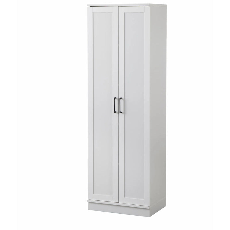Armoire de cuisine 2 portes noire / noyer / blanche pour une personne