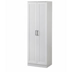 Armoire de cuisine 2 portes noire / noyer / blanche pour une personne