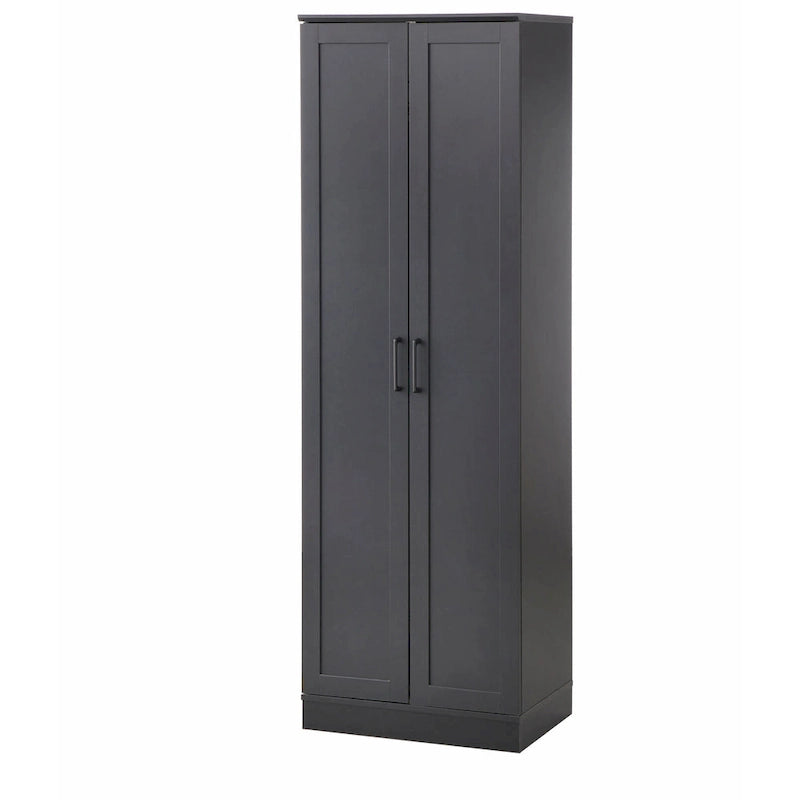 Armoire de cuisine 2 portes noire / noyer / blanche pour une personne