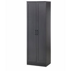 Armoire de cuisine 2 portes noire / noyer / blanche pour une personne