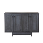 Meuble de rangement 2 portes, 119 cm — Chêne beige / Gris foncé / Gris vieilli, montage à 1 personne