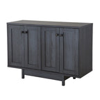 Meuble de rangement 2 portes, 119 cm — Chêne beige / Gris foncé / Gris vieilli, montage à 1 personne