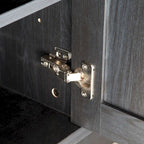 Meuble de rangement 2 portes, 119 cm — Chêne beige / Gris foncé / Gris vieilli, montage à 1 personne