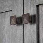 Meuble de rangement 2 portes, 119 cm — Chêne beige / Gris foncé / Gris vieilli, montage à 1 personne