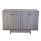 Meuble de rangement 2 portes, 119 cm — Chêne beige / Gris foncé / Gris vieilli, montage à 1 personne